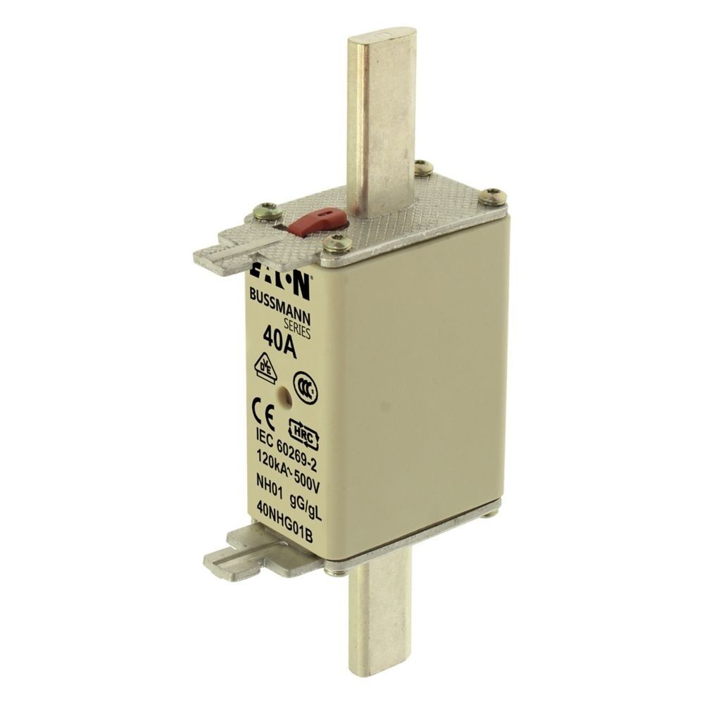 Eaton Sicherungseinsatz 40NHG01B Typ NH FUSE 40A 500V GL/GG SIZE 01 DUAL IN