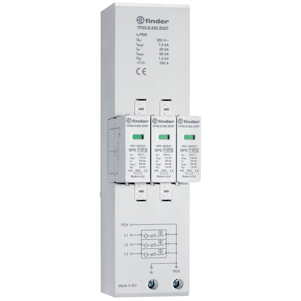 Finder Blitz und Überspannungsableiter 7P.03.8.255.S007