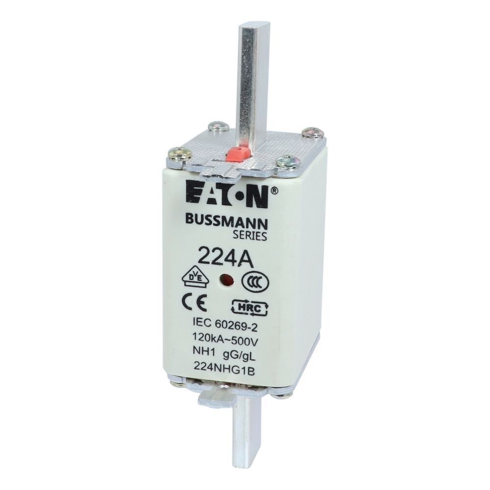 Eaton Sicherungseinsatz 224NHG1B Typ NH FUSE 224A 500V GL/GG SIZE 1 DUAL IN