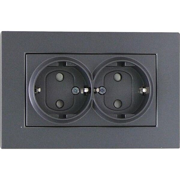 HHG Schutzkontakt Doppelsteckdose 92513058 Nr. 92513058