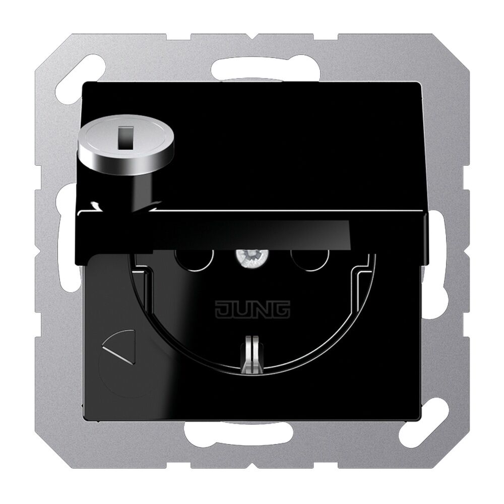 Jung Schutzkontakt Steckdose A 1520 BFKLSL SW