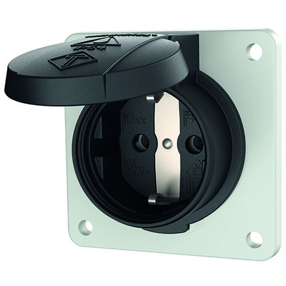 Mennekes SCHUKO Steckdose schwarz 11312F 