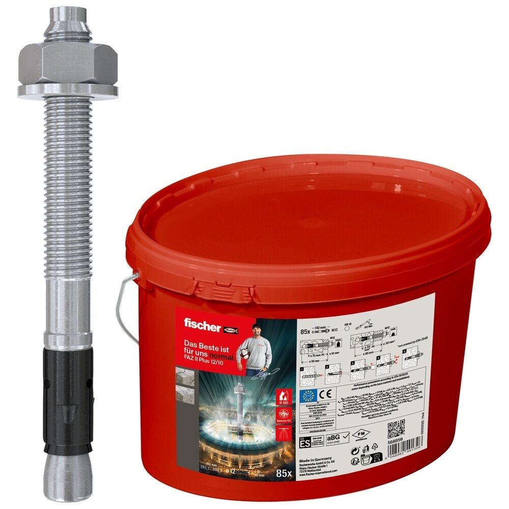 Fischer Bolzenanker 568859 Typ Bolzenanker FAZ II Plus 12/10 Eimer
