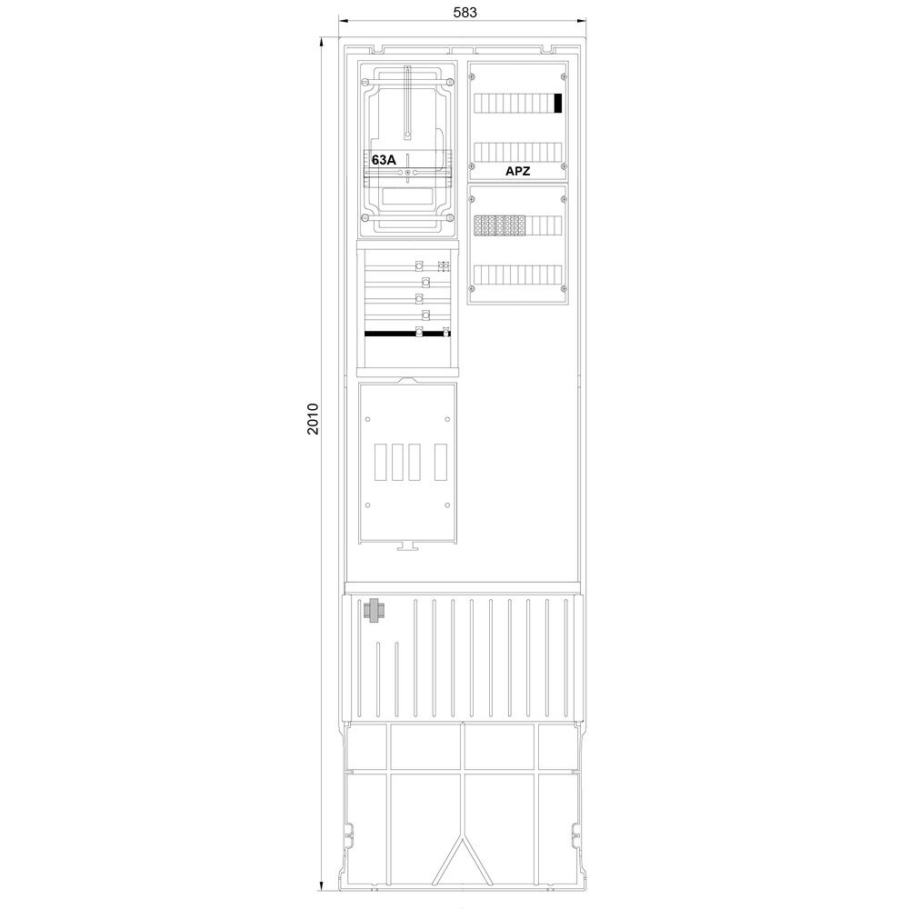 f-tronic Zähleranschlusssäule ZSA202-2-ZK-APZ-HAK Nr. 7160154