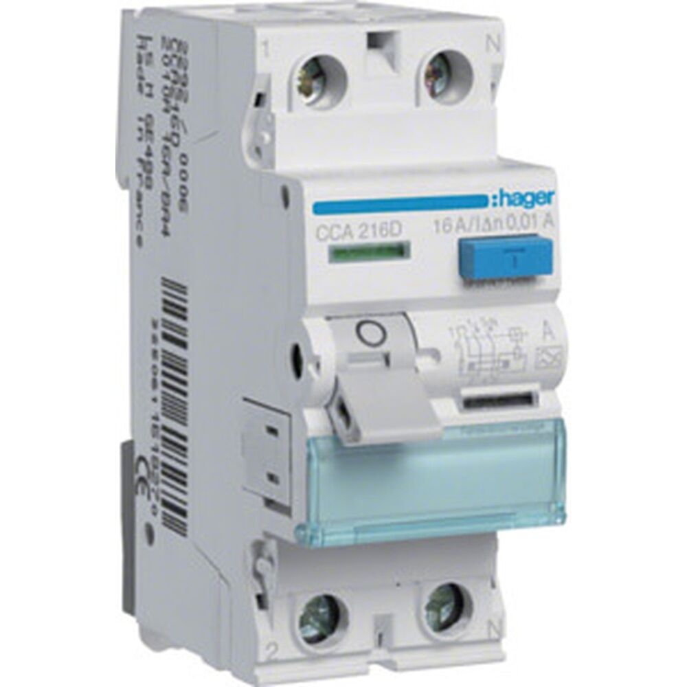 Hager Fehlerstromschutzschalter CCA216D