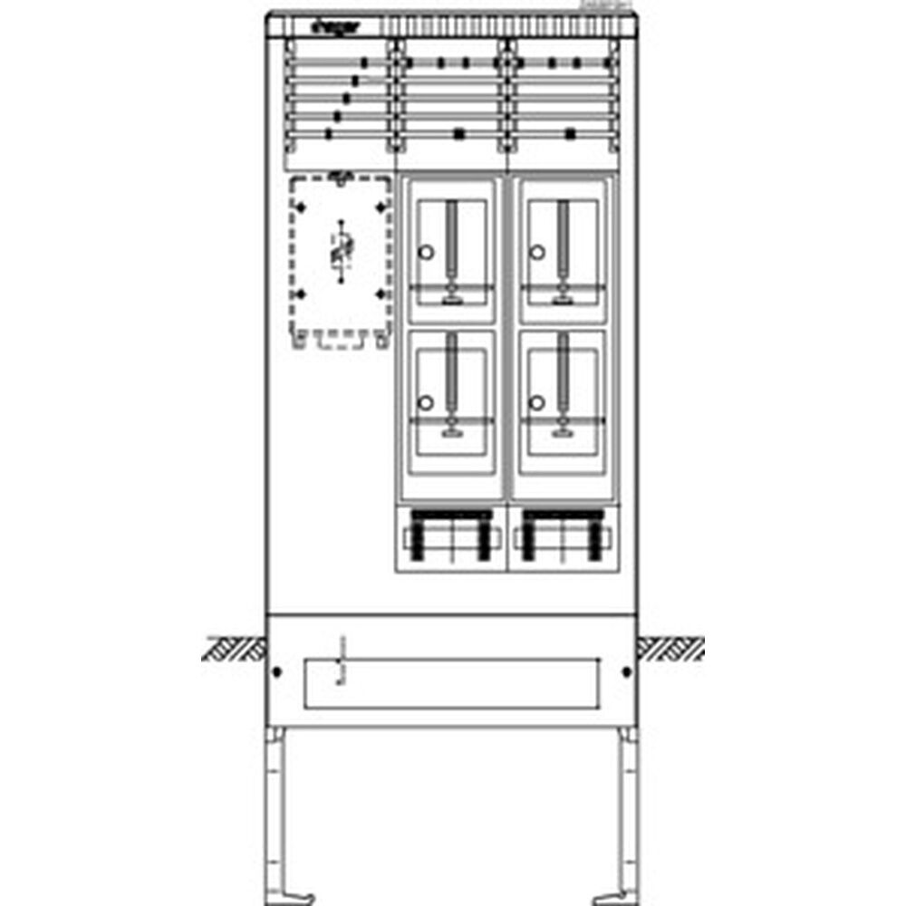 Hager Zähleranschlusssäule ZAS207GH1