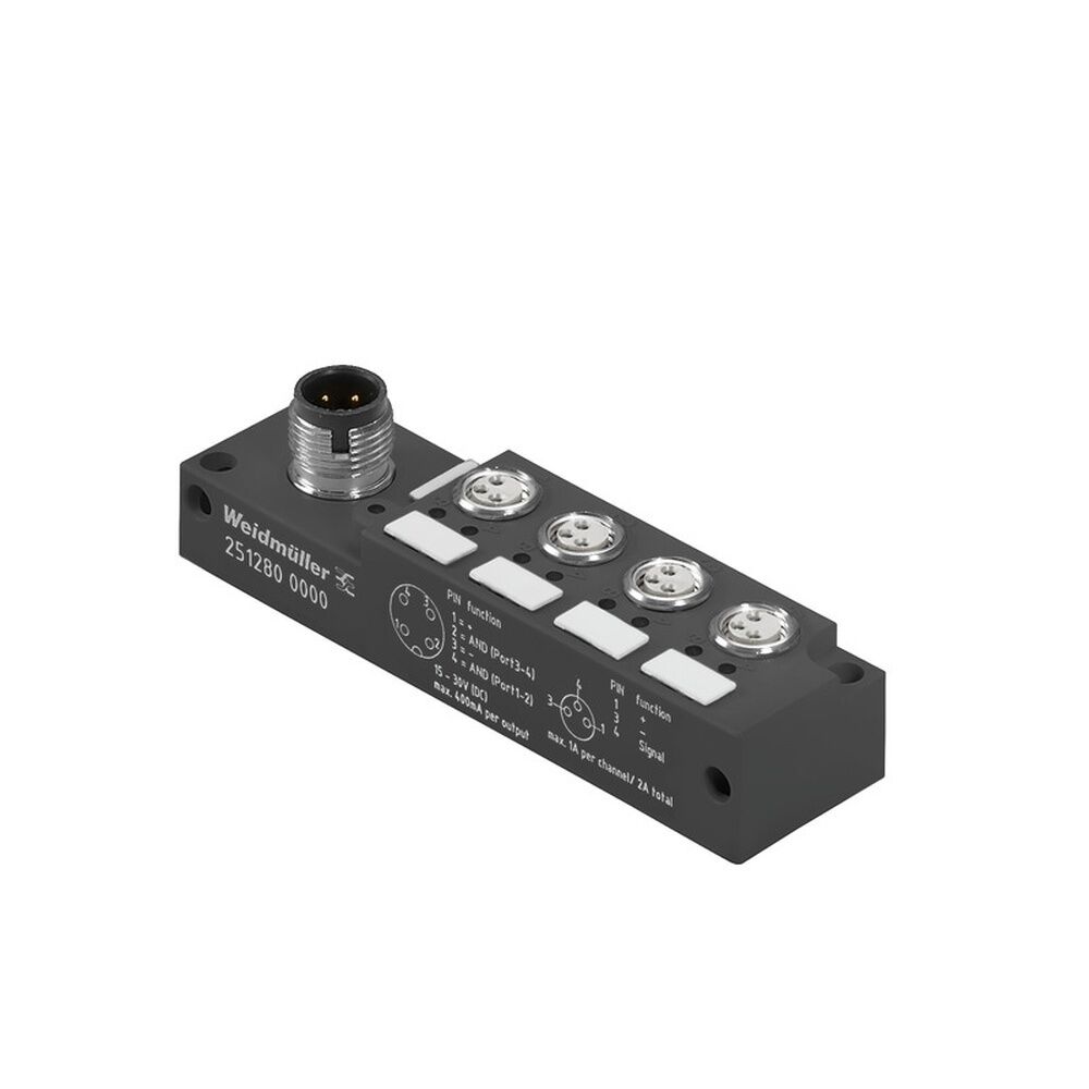 Weidmüller Passiver Sensor Aktor Verteiler 2512800000 Typ SAI-04L-VP12-3A-M08L-AND