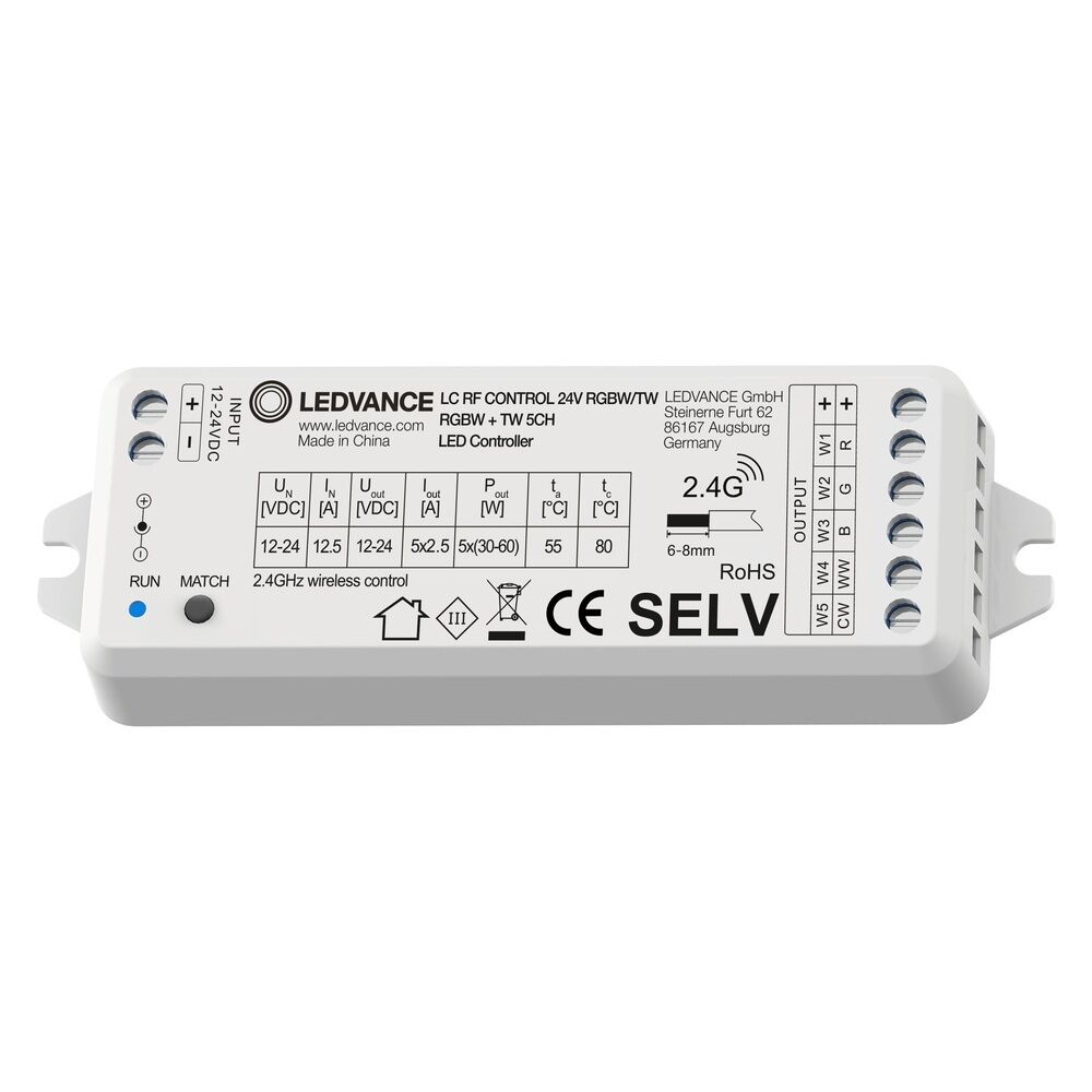 Ledvance Osram Lichtregelsystemkomponente 435834 Typ LC-RF-CONTROL-24V-RGBW/TW-10X1