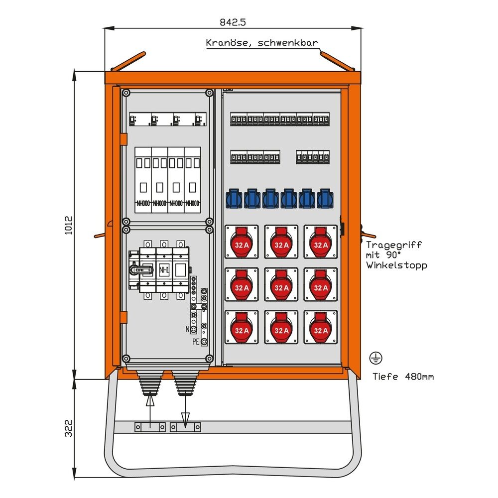 Walther-Werke Verteilerschrank WV0526CR1