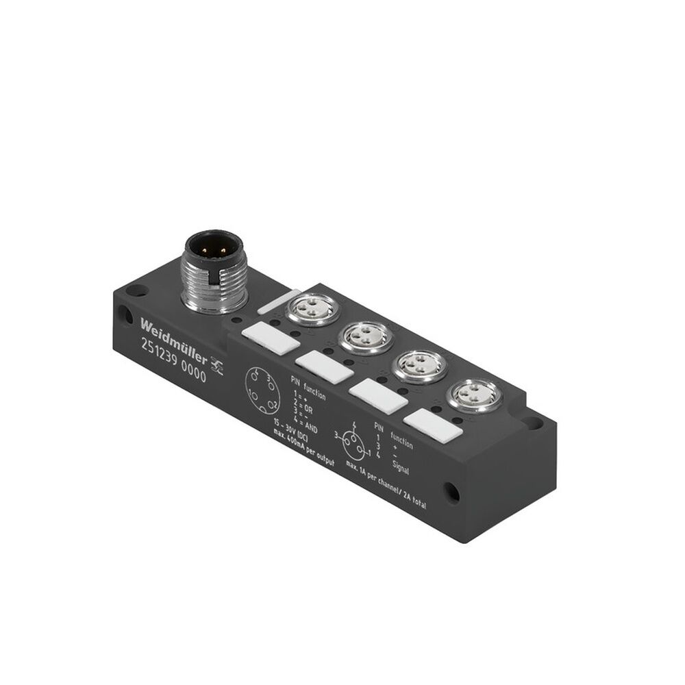 Weidmüller Passiver Sensor Aktor Verteiler 2512390000 Typ SAI-04L-VP12-3A-M08L-LOG