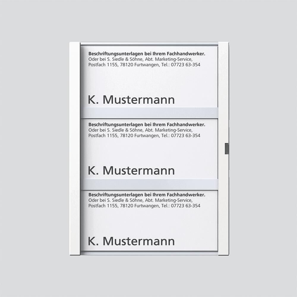 Siedle Namensschild 200029794-00 Typ TM 612-3/BTM 650-03 W