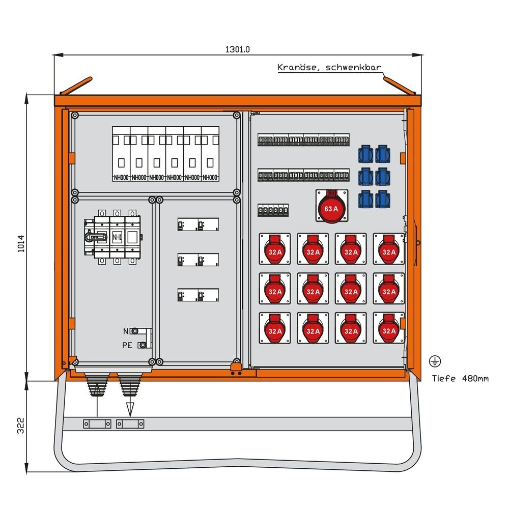 Walther-Werke Verteilerschrank WV0576CR1