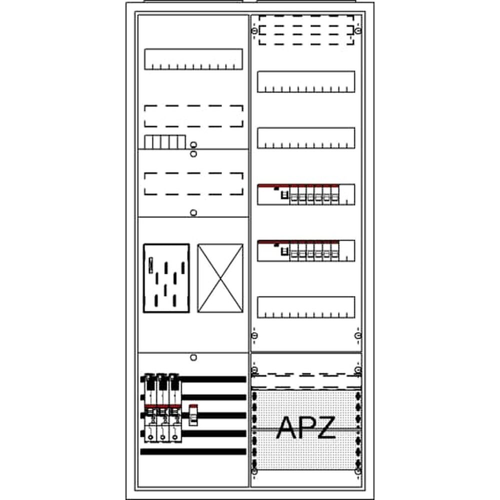 Striebel & John Zählerkomplettschrank 2CPX054233R9999 Typ BA27CB6V 