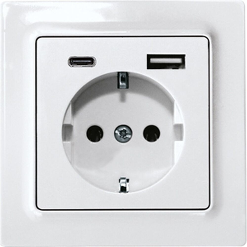 ELTAKO Schutzkontakt Steckdose 30055902 Typ DSS55E+USBA+C-pm