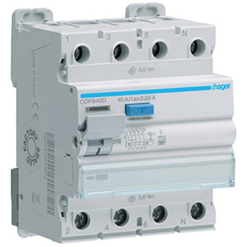 Hager FI Schalter CDF640D