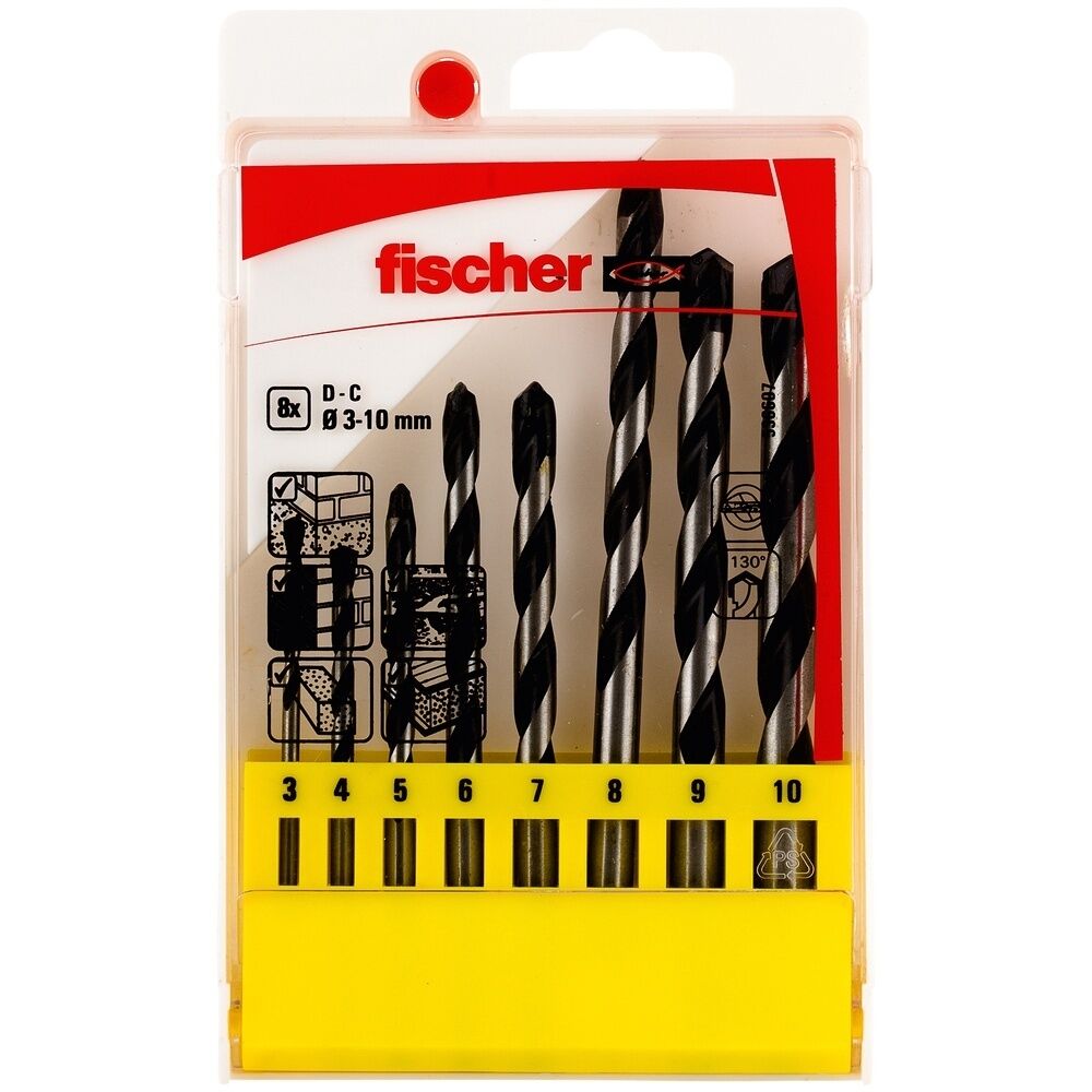 Fischer Betonbohrer 536607 Typ D-C Set 3-10mm 8pcs P