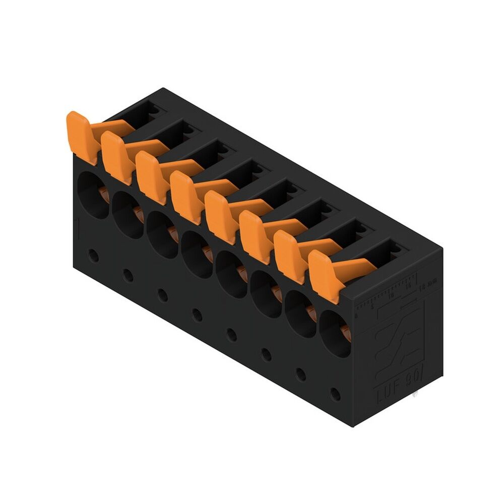 Weidmüller Leiterplattenklemme 2453750000 Typ LUF 10.00/08/90V 5.0SN BK BX