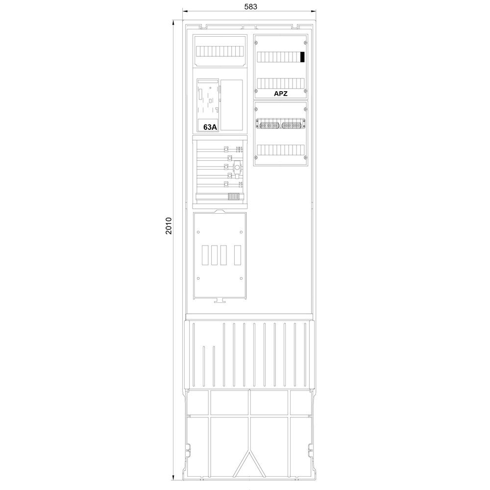 f-tronic Zähleranschlusssäule ZSA202-2-eHZ-APZ-TSG Nr. 7160145