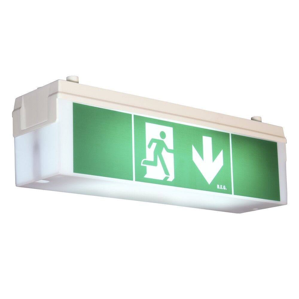 B.E.G. Brück Not Hinweisleuchte 7314 Typ 2DN14/8/Kombi-GL/W/D