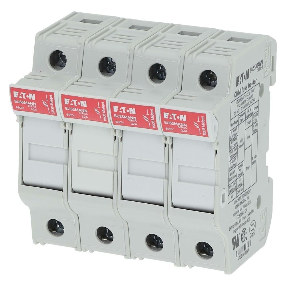 Eaton Sicherungshalter CHM4DU Typ 4Pole 30A 600V MFH For 10X38 Midget fuse