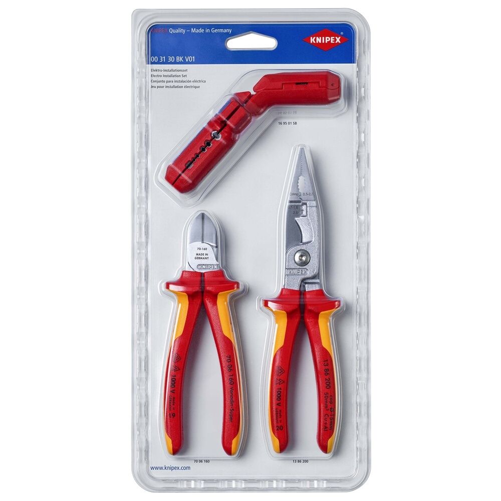 Knipex Elektro Installationsset 00 31 30 BK V01 