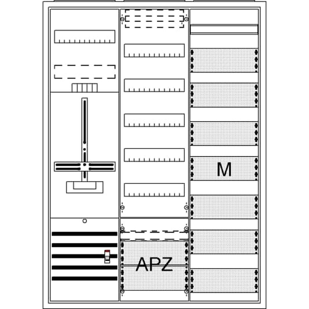 Striebel & John Zählerkomplettschrank 2CPX054271R9999 Typ DA37GD 