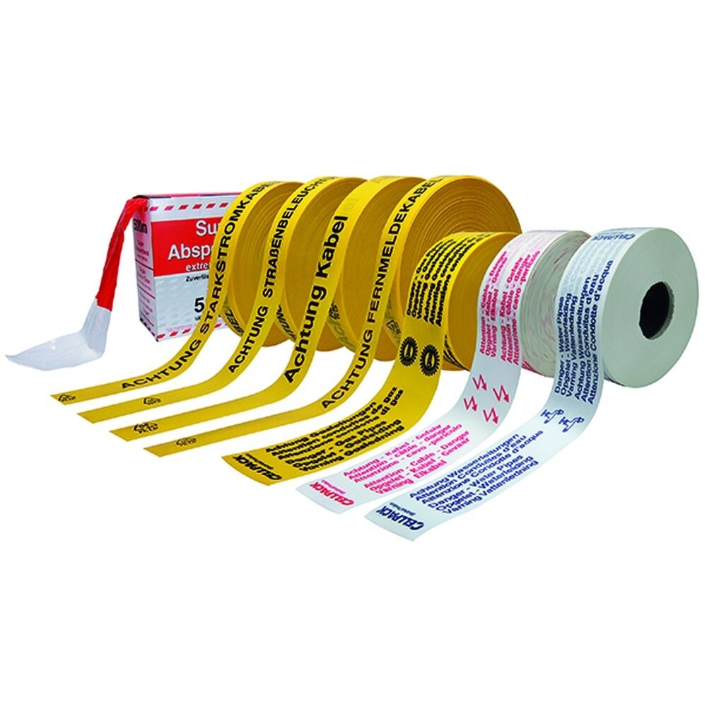 Cellpack Trassenwarnband 125583 Typ No. 26 Warnband/80mmx500m/Absperrband