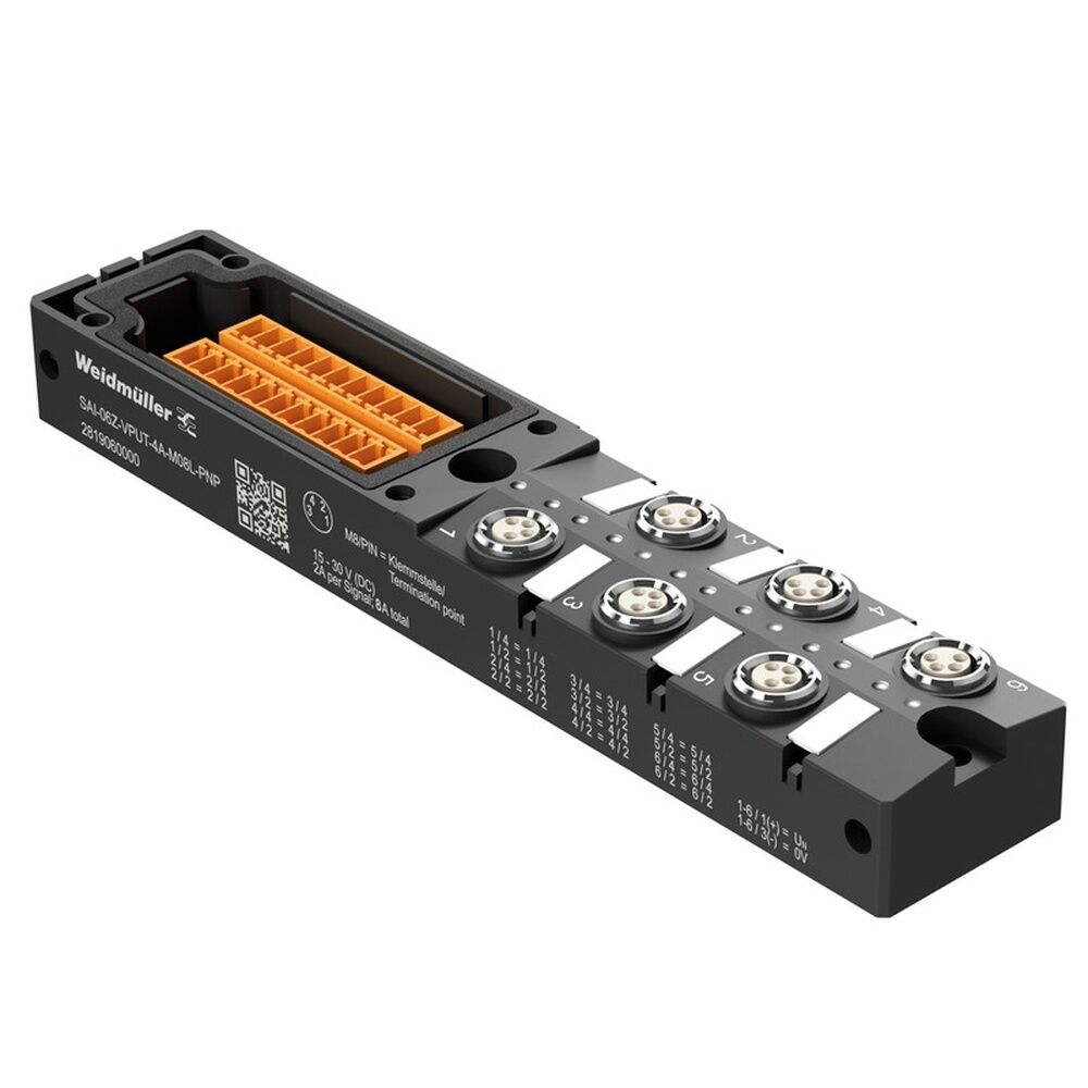 Weidmüller Passiver Sensor Aktor Verteiler 2819060000 Typ SAI-06Z-VPUT-4A-M08L-PNP