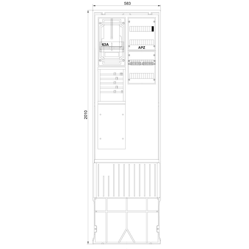 f-tronic Zähleranschlusssäule ZSA202-2-ZK-APZ-HT Nr. 7160116