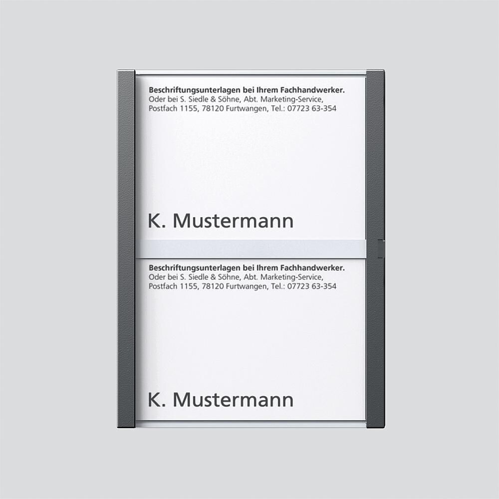 Siedle Namensschild 200029955-00 Typ TM 612-2/BTM 650-02 DG