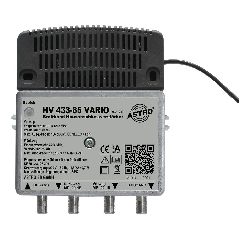 Astro Bit Hausverteilverstärker 00217420 Typ HV 433-85 VARIO