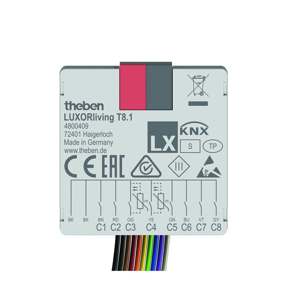 Theben Tasterschnittstelle 4800409 Typ LUXORliving T8.1