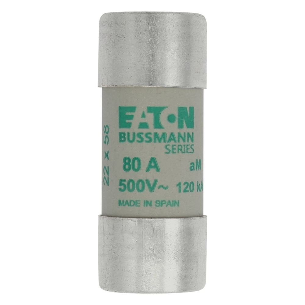 Eaton Sicherungseinsatz C22M80 Typ CYLINDRICAL FUSE 22 x 58 80A AM 500V AC