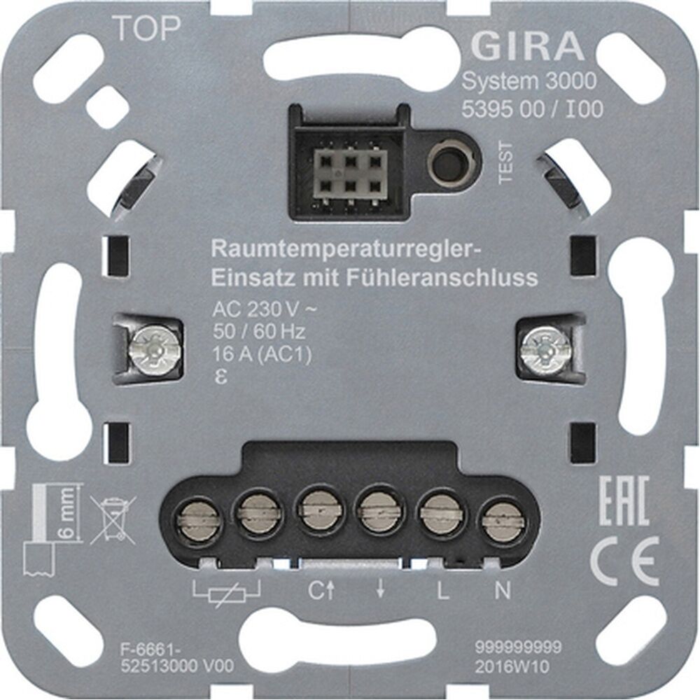 Gira Raumtemperaturregler Einsatz 539500