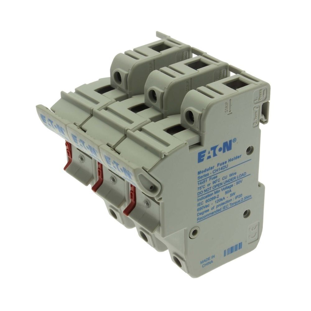 Eaton Sicherungshalter CH143DIU Typ 3P 14x51 Neon Indicator Fuse Holder