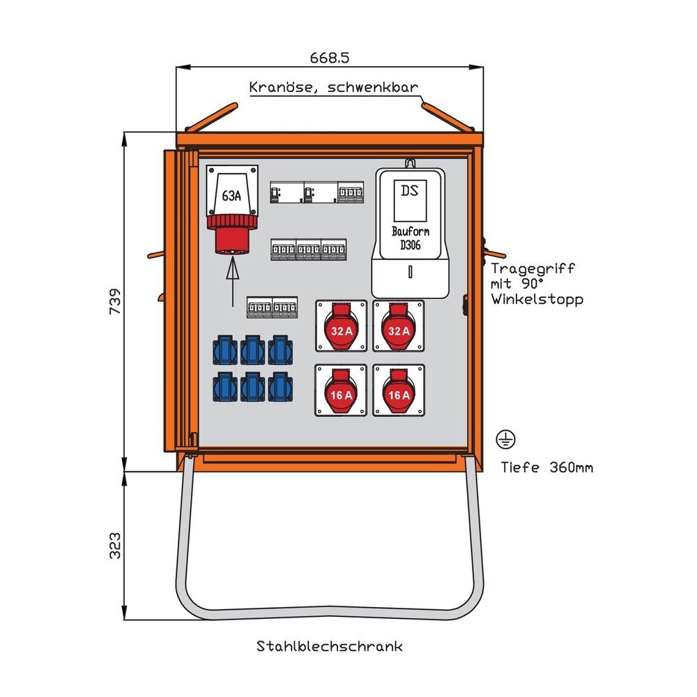 Walther-Werke Endverteiler 44kVA WEV0821R1