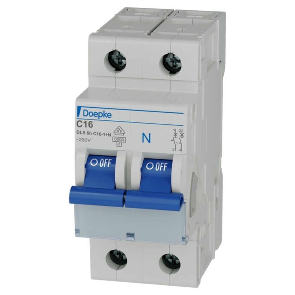 Doepke LS Schalter 1p+N C Char 09914233 Typ DLS 6H C16-1+N 6KA 