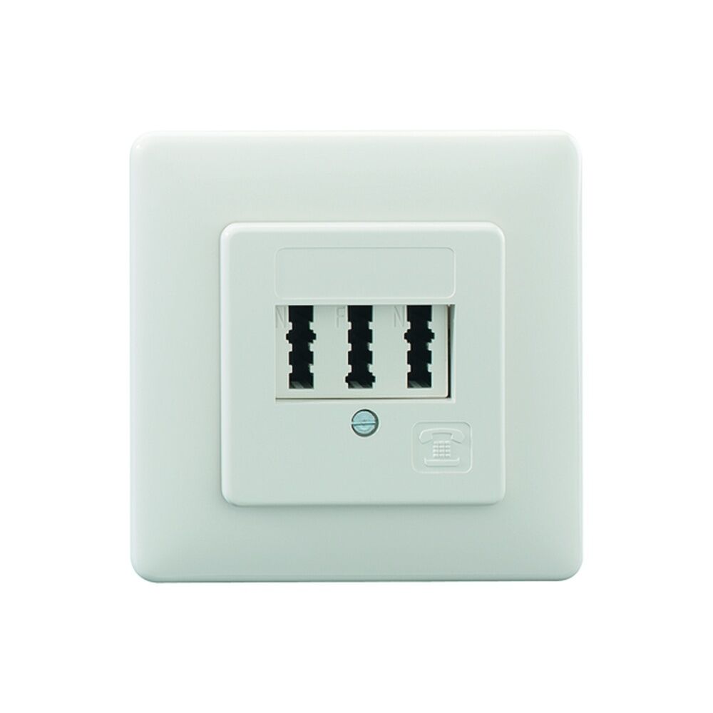 Rutenbeck Telefondose 10210204 Typ TAE 3x6 NFN Up rw