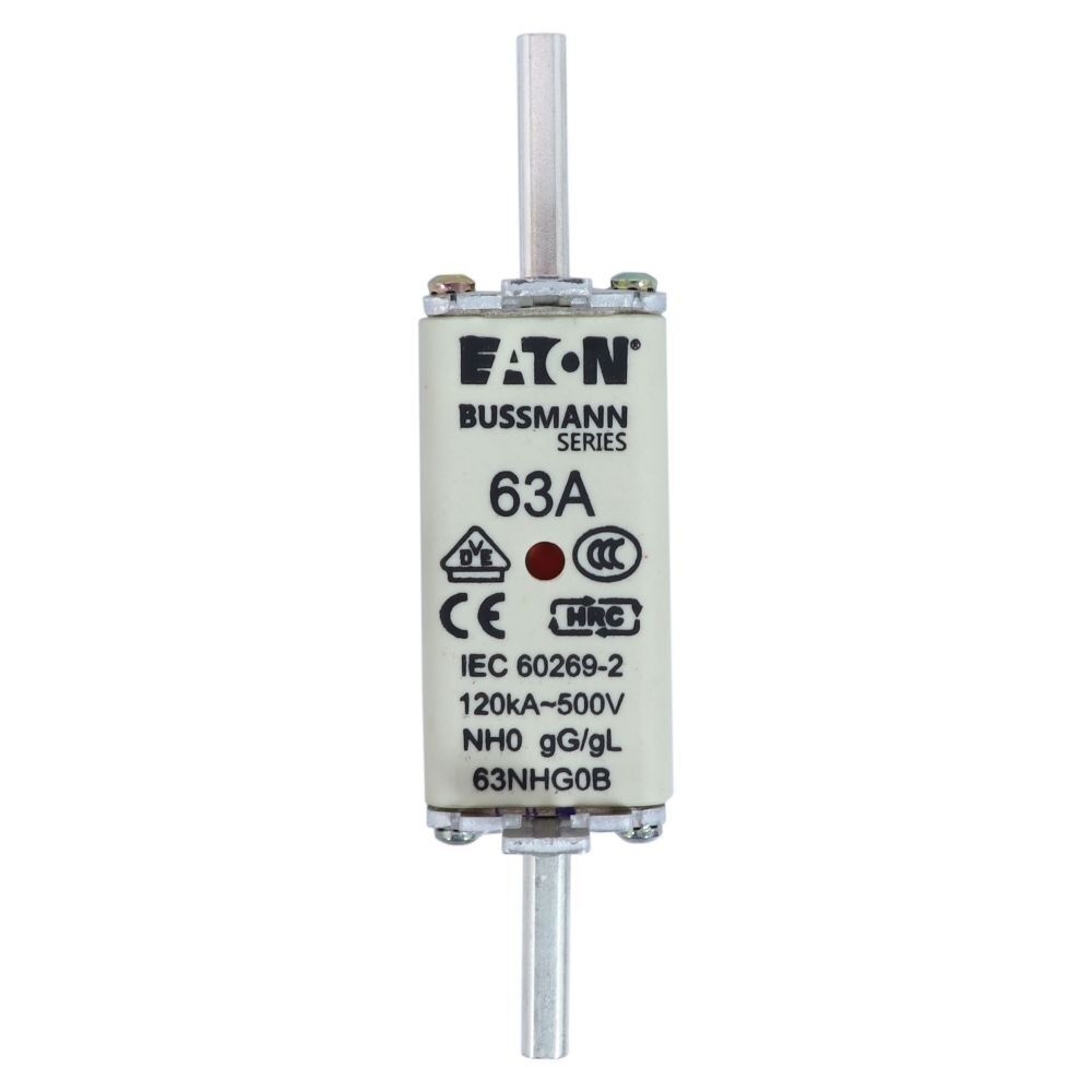 Eaton Sicherungseinsatz 63NHG0B Typ NH FUSE 63A 500V GL/GG SIZE 0 DUAL IN