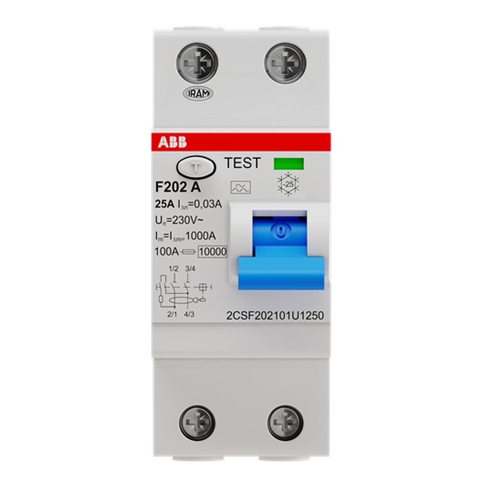 ABB Fehlerstrom Schutzschalter 2CSF202101U1250 Typ F202A-25/0,03UNV