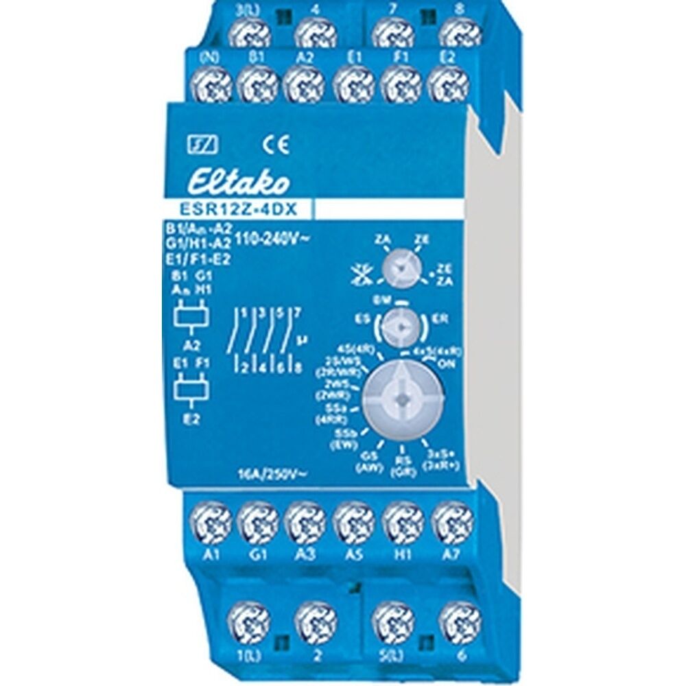 ELTAKO Stromstoß Schaltrelais 21400302 Typ ESR12Z-4DX/110-240V